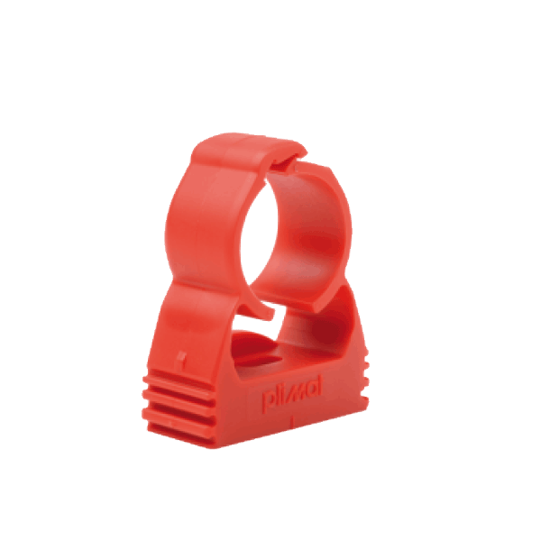 PIP-009, Скоба за тръби ABS, червен  (PACK x20)