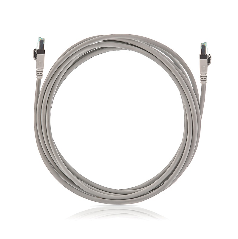 KEL-C6A-P-100,пач корда STP екр. Cat.6ᴀ 10 м, сив 