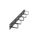F0565O1U, 1U 19" Аранжиращ панел със скоби 